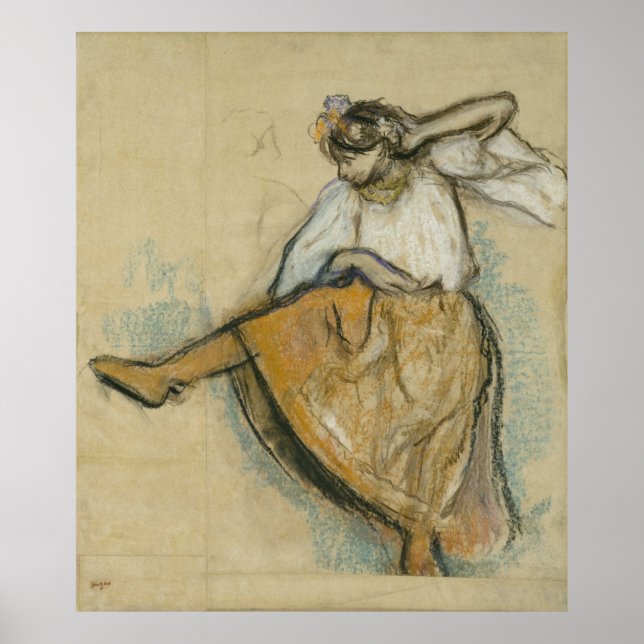 Poster Danseur russe par Edgar Degas (Devant)