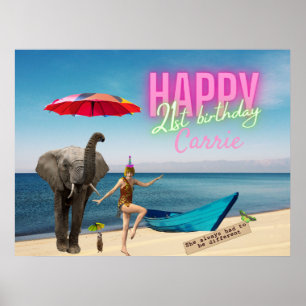 Poster Danseur vintage 21e anniversaire Art modifié