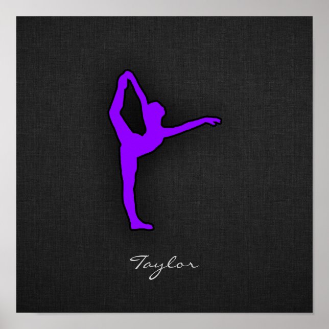 Poster Danseur violet violet (Devant)
