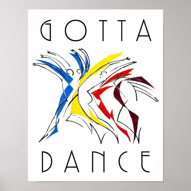 Poster Danseurs Abstraits Danser - Dance Lover Artwork (Devant)
