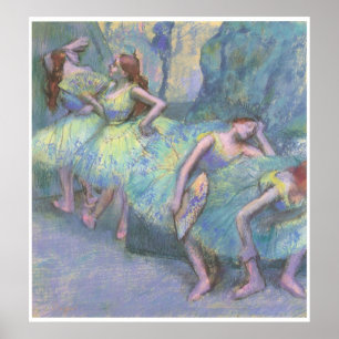Poster Danseurs de ballet dans les ailes, 1890-95, Degas