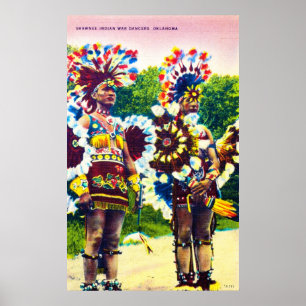 Poster Danseurs de guerre indiens Shawnee, Oklahoma