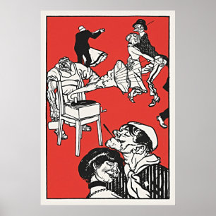 Poster Danseurs de Moriz Jung - Bohème Vintage