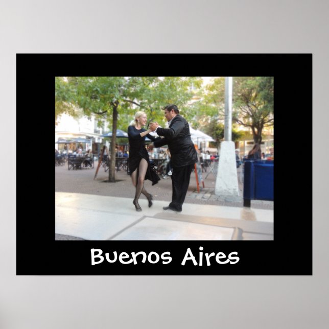 Poster Danseurs de Tango à Plaza Dorrego (Devant)