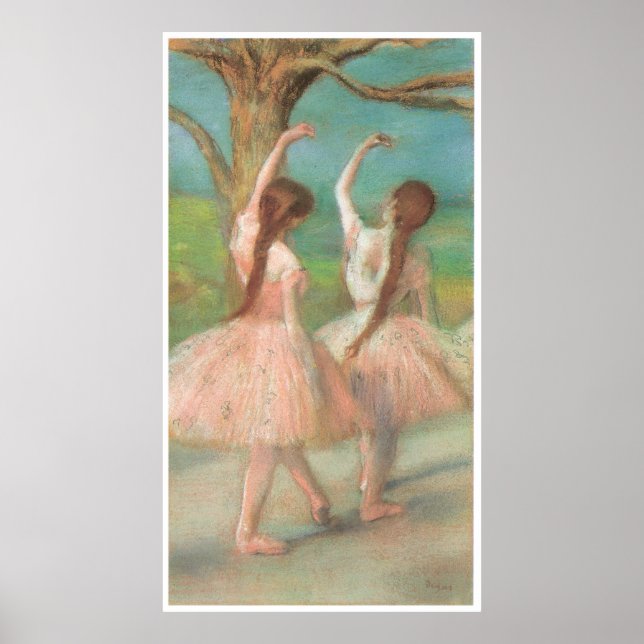 Poster Danseurs en rose, c. 1885, Edgar Degas (Devant)