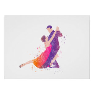 Poster Danseurs Tango Ballroom Flamenco Danser