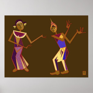 Poster Danseurs thaïlandais