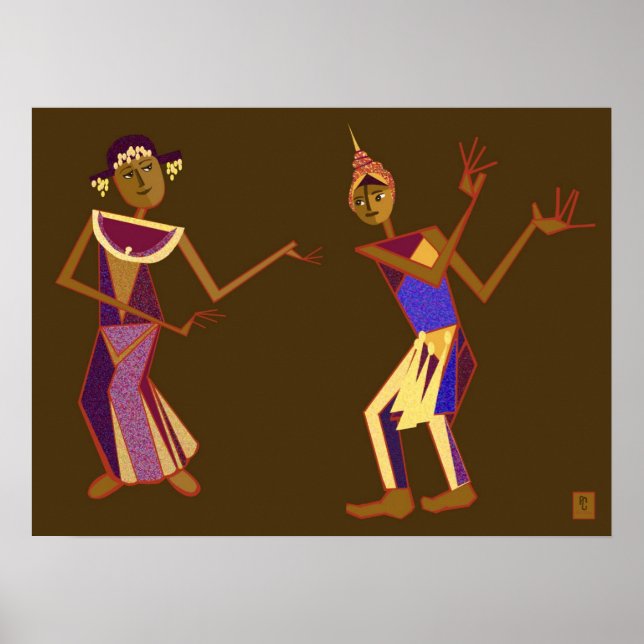 Poster Danseurs thaïlandais (Devant)