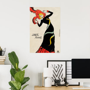 Poster Danseuse Art nouveau Jane Avril par Toulouse Lautr