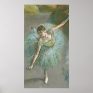 Poster Danseuse dans Green Edgar Degas