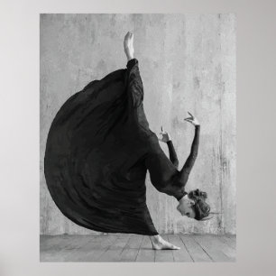 Poster Danseuse de ballet victorienne en mouvement