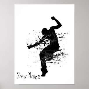 Poster Danseuse de graffiti Hip hop personnalisée