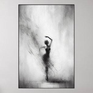 Poster Danseuse de tango en mouvement expressif