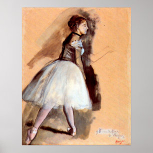 Poster Danseuse debout d'Edgar Degas, Art de ballet vinta