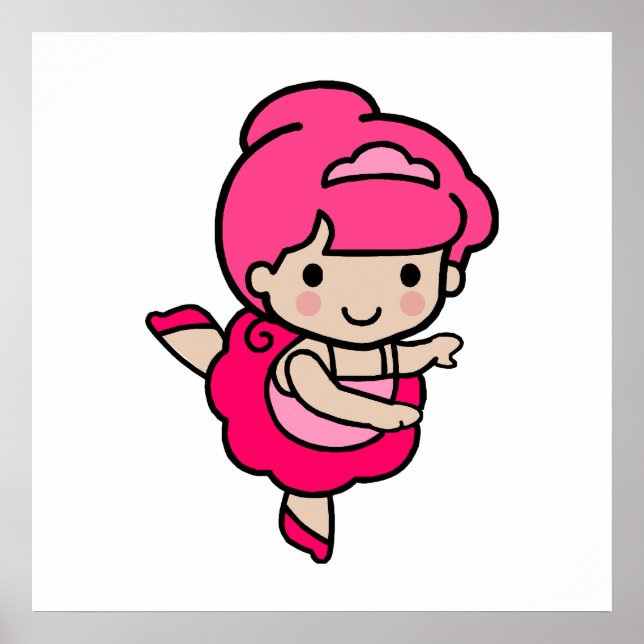 Poster Danseuse fille (Devant)