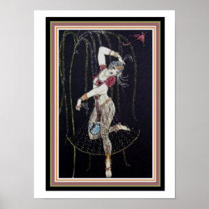 Poster Danseuse indienne par George Barbier 12 x 16 Poste