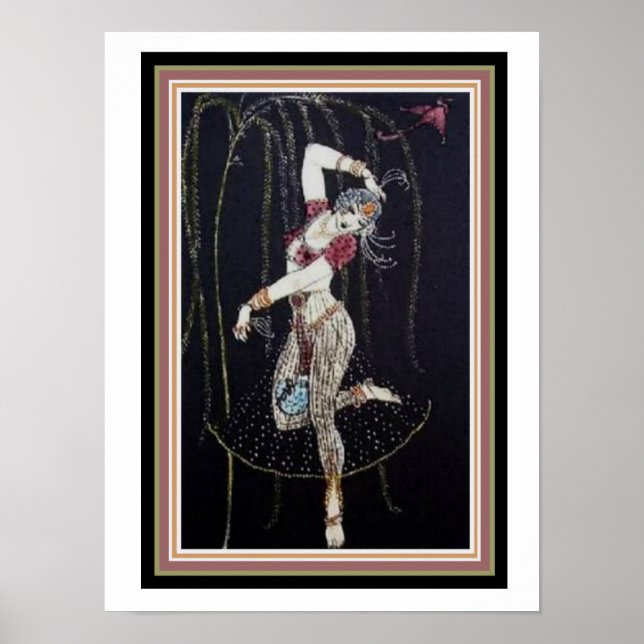 Poster Danseuse indienne par George Barbier 12 x 16 Poste (Devant)