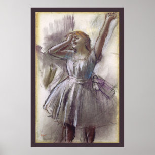 Poster Danseuse s'étirant par Edgar Degas, Ballet Vintage