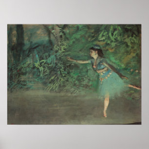 Poster Danseuse sur la scène par Edgar Degas, Ballet Vint