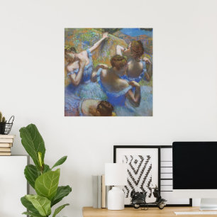 Poster Danseuses bleues vintage d'Edgar Degas, Art de bal