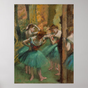 Poster Danseuses, Pink and Green Edgar Degas