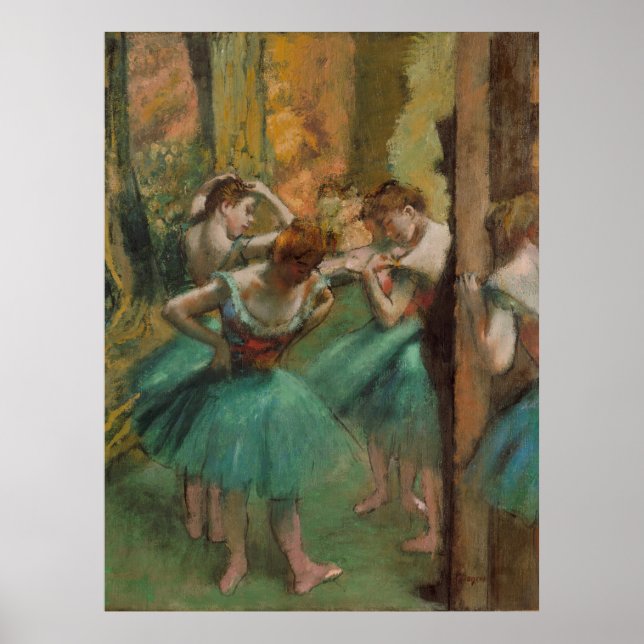 Poster Danseuses, Pink and Green Edgar Degas (Devant)