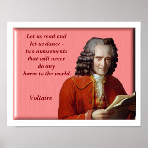 Poster Dansons - Citation Voltaire - Art print