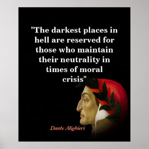 Poster Dante Alighieri Cite Les Endroits Les Plus Sombres