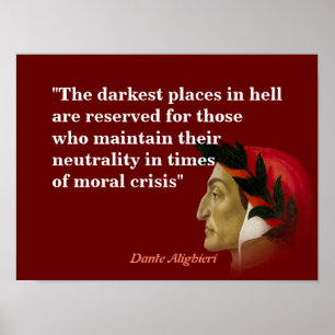 Poster Dante Alighieri Cite Les Endroits Les Plus Sombres
