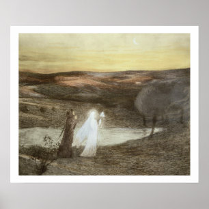 Poster Dante and Beatrice, from 'L'Estampe Moderne', publ
