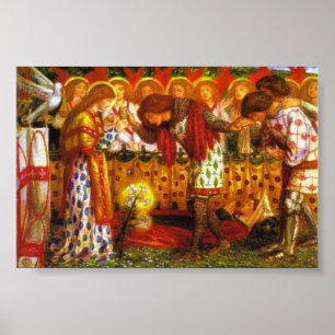 Poster Dante Gabriel Rossetti peint Sir Galahad