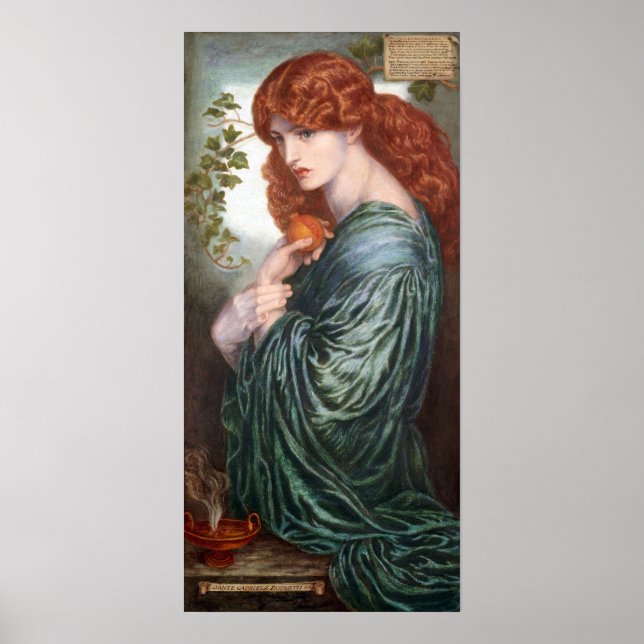 Poster Dante Gabriel Rossetti Proserpine (Devant)