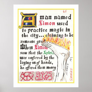 Poster Dante's Inferno, Canto XIX Print