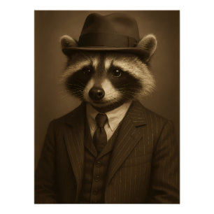 Poster Dapper Raccoon