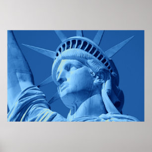 Poster d'appoint Blue Lady Liberty