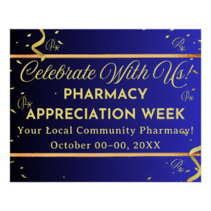 Poster d'appréciation de Faux Gold Confetti