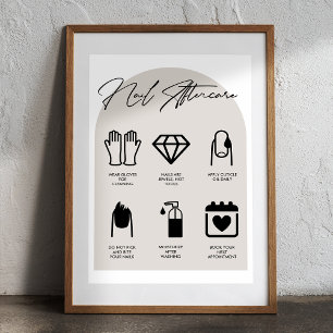 Poster d'après-garde du clou de salon moderne