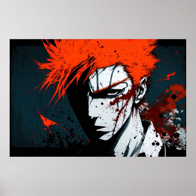 Poster d'aquarelle de caractère Anime (Devant)