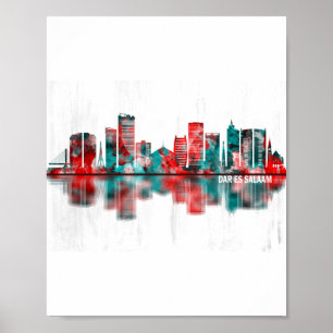 Poster Dar es Salaam Tanzanie Skyline