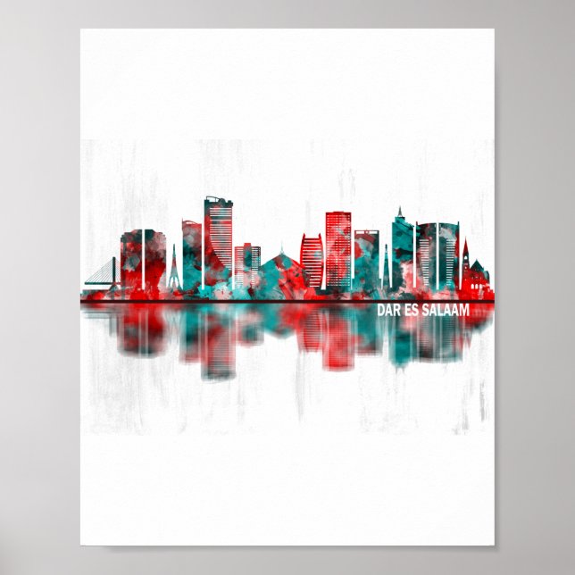 Poster Dar es Salaam Tanzanie Skyline (Devant)