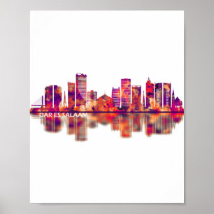 Poster Dar es Salaam Tanzanie Skyline