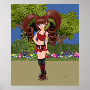 Poster Darby la fée du Roller Derby