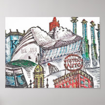 Poster d'architecture emblématique de Kansas City