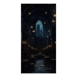 Poster Dark Academia esthétique gothique Académie