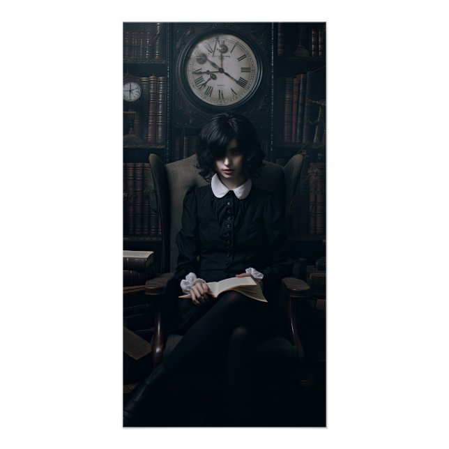 Poster Dark Academia esthétique gothique mercredi (Devant)