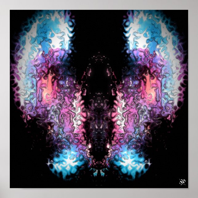 Poster Dark angel v1 - pareidolia motif (Devant)