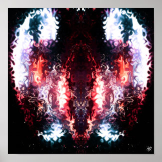 Poster Dark angel v2 - pareidolia motif