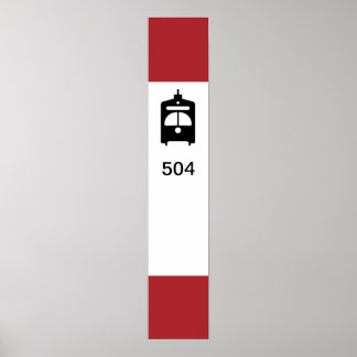 Poster d'arrêt TTC Streetcar avec route personnali