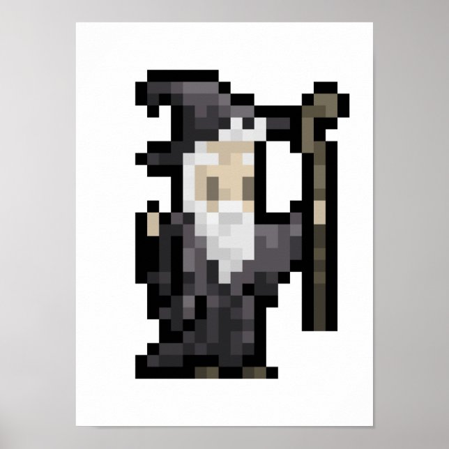 Poster d'art à 8 bits de l'assistant de moulage de (Devant)
