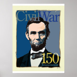 Poster d'art Abraham Lincoln Guerre civile 150